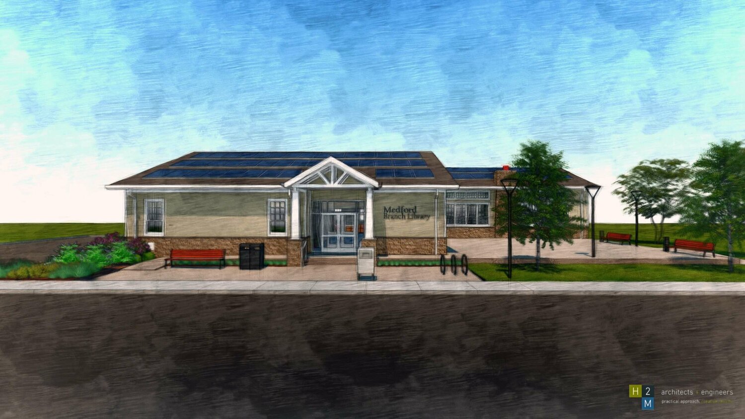 The State Department of Education awarded Patchogue-Medford Library $249,865 for a parking lot and conduits for future EV charging stations at the new library branch in Medford.